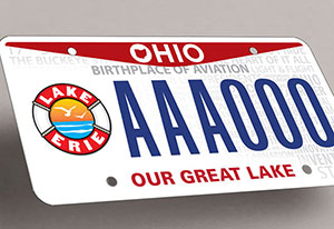 Lake Erie Specialty License Plate design by David Browning